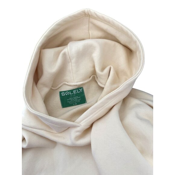 2/$25 NWOT Solely Oversized Small/Medium Hoodie Sweatshirt Cream - Picture 12 of 13